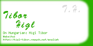 tibor higl business card